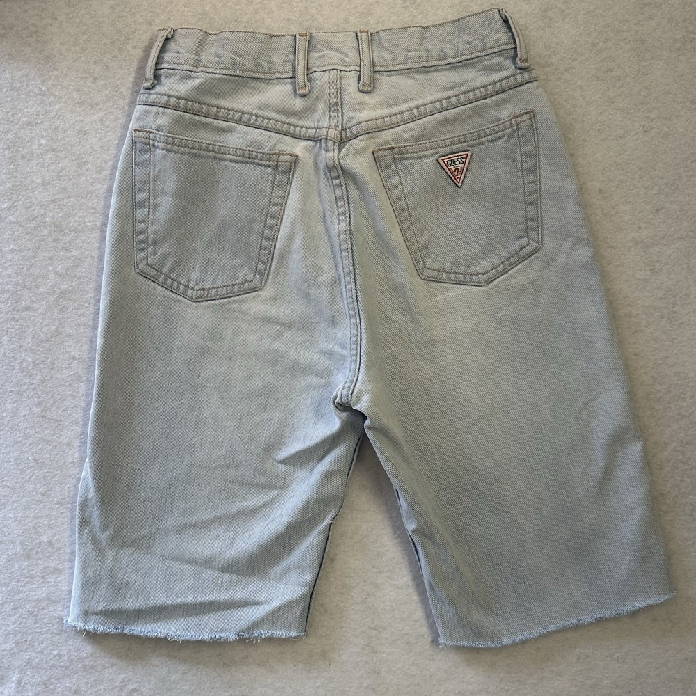 VTG 90's Guess Cut Off Jean Shorts High Waist Light Wash Size 29 USA Cotton